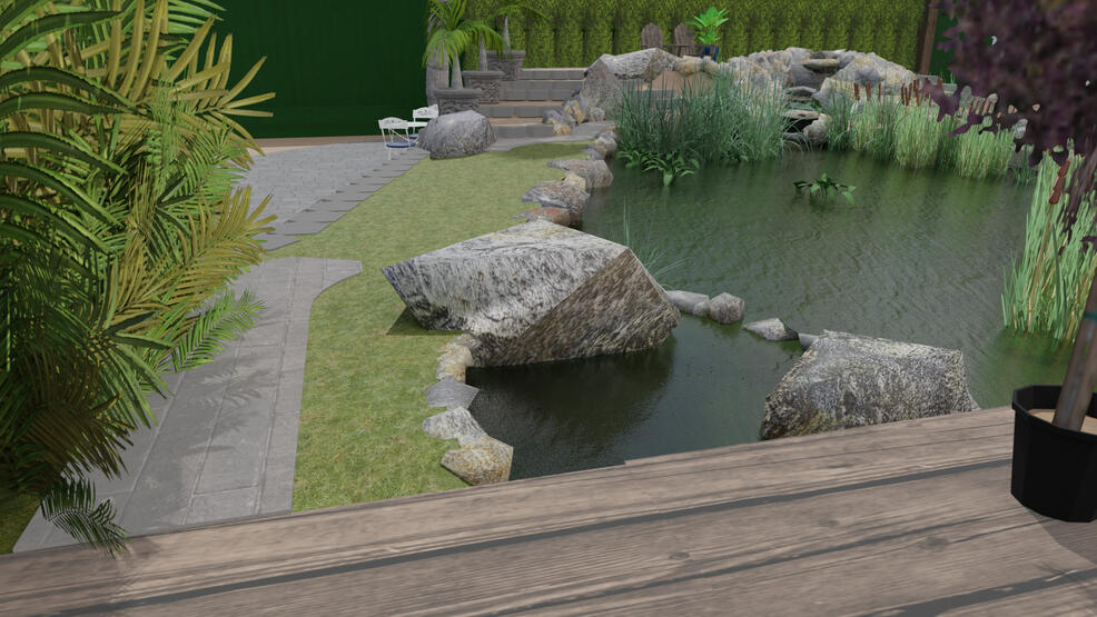 Pond Walkway Pond Walkway